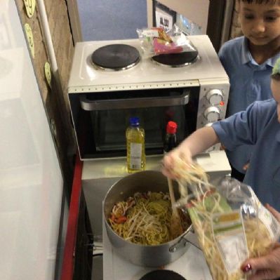 We have been writing instructions on how to make a chowmein