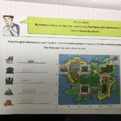 Four figure grid references