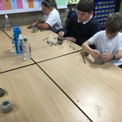 Creating lids for our canopic jars